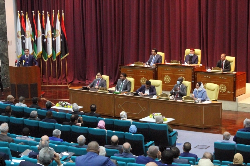 Libyan parliament approves Abdelhamid Dabaiba's unity government in Sitre.