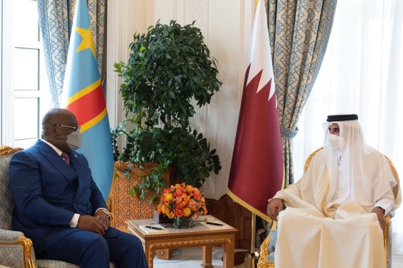 Congolese President Felix Tshisekedi was received on March 29, 2021 by the Emir of Qatar Tamim bin Hamad al-Thani.