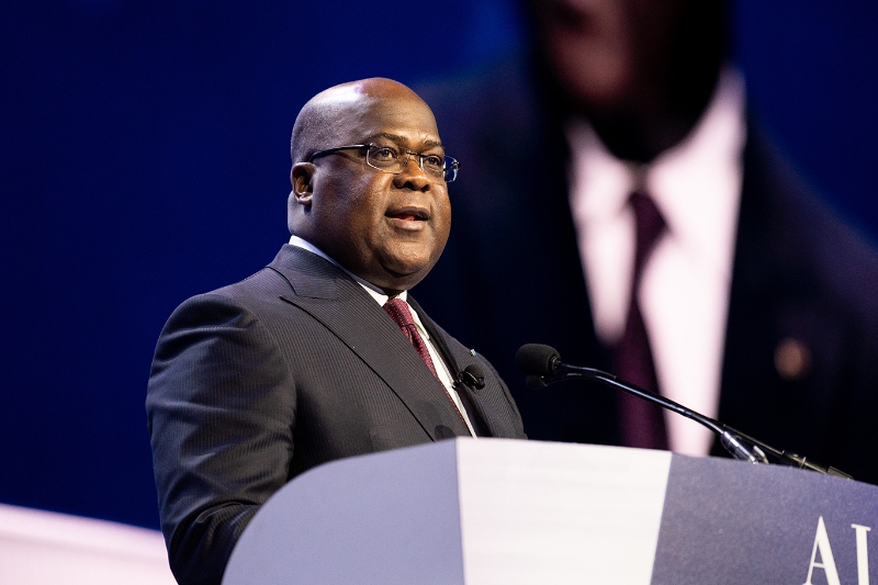 Felix Tshisekedi, President of the Democratic Republic of the Congo, speaking at the American Israel Public Affairs Committee Policy Conference.