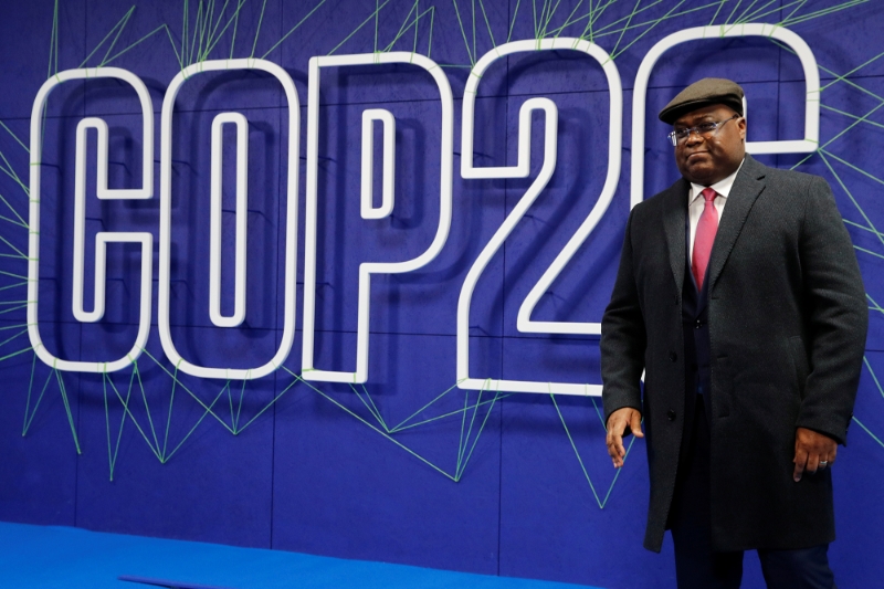 Democratic Republic of the Congo's President Felix Tshisekedi arrives for the UN Climate Change Conference (COP26) in Glasgow.
