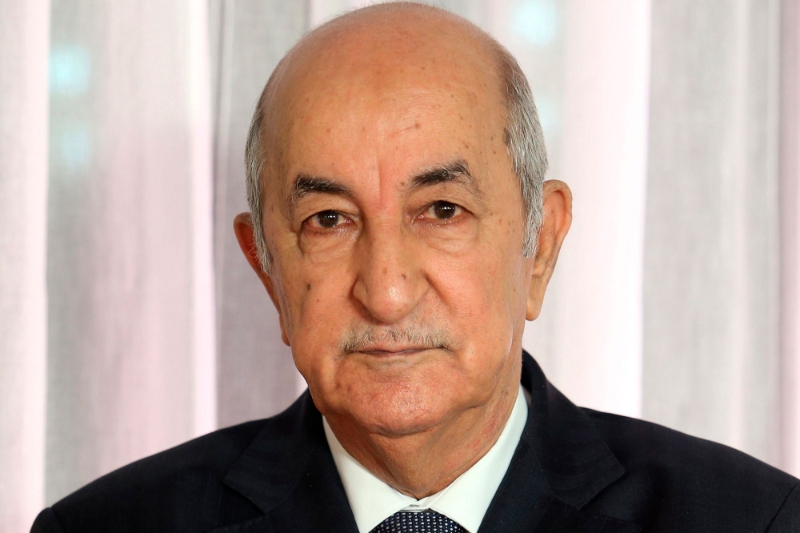 The Algerian president Abdelmadjid Tebboune.