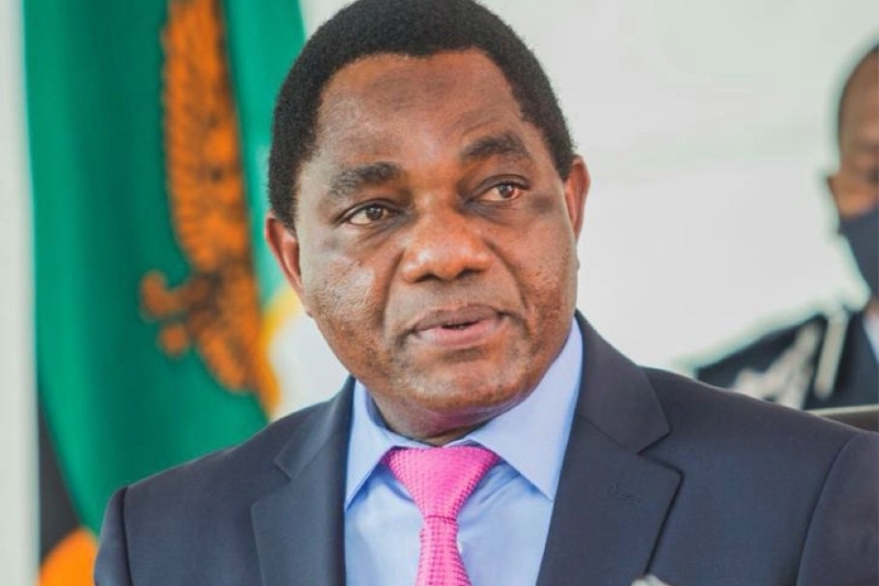 Zambian president Hakainde Hichilema.