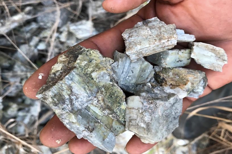 Lithium ore crystals.