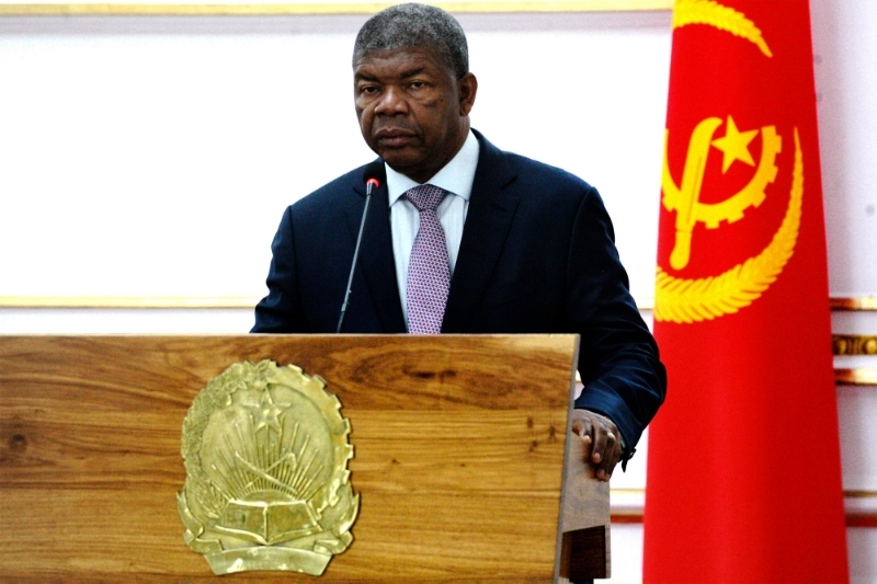 Angola's president Joao Lourenco at the Presidential palace in Luanda, on 19 September 2022.