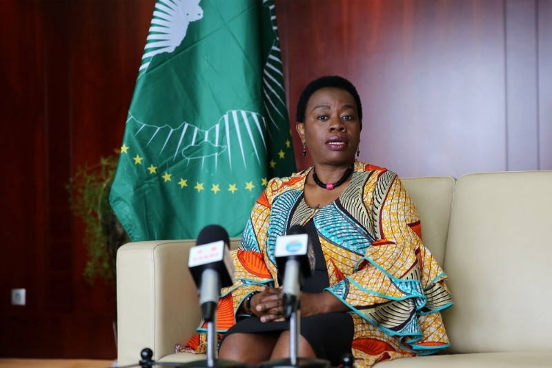 Deputy Chairperson of the African Union (AU) Commission, Monique Nsanzabaganwa, in Addis Ababa, Ethiopia, on August 22, 2022.