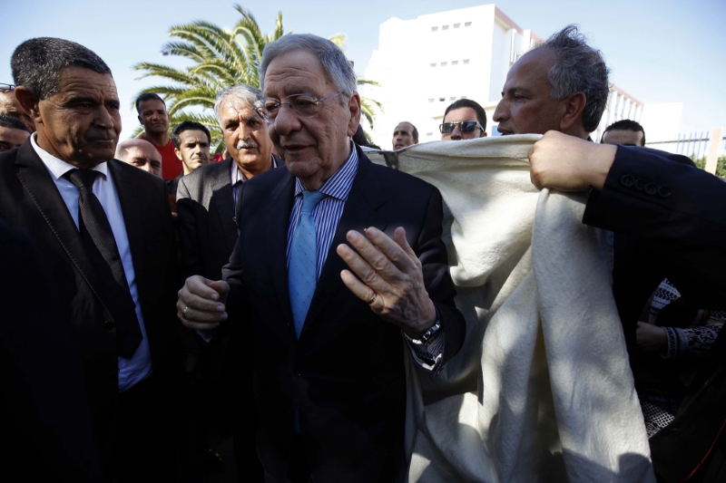 Djamel Ould Abbes, former secretary-general of the National Liberation Front (FLN) during the parliamentary election campaign in Algiers, 11 April 2017.