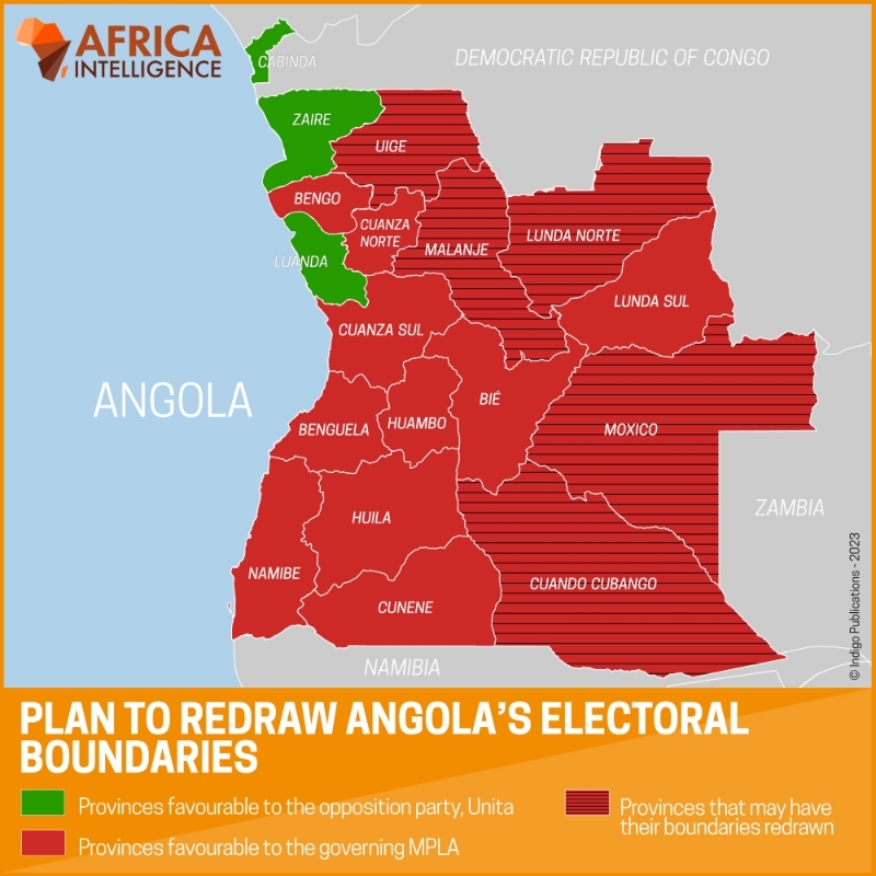 Plan to redraw Angola's electoral boundaries.