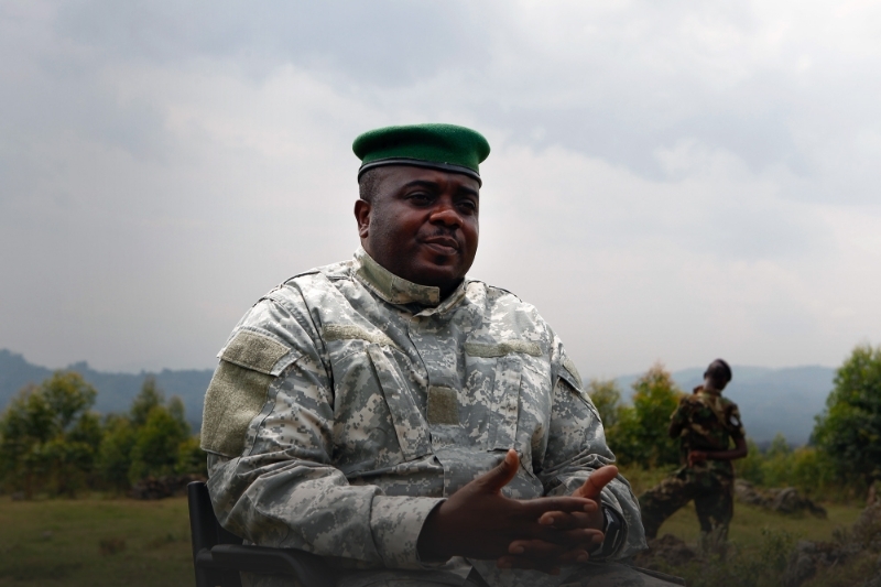 Congolese M23 leader Bertrand Bisimwa in Bunagana in August 2013.