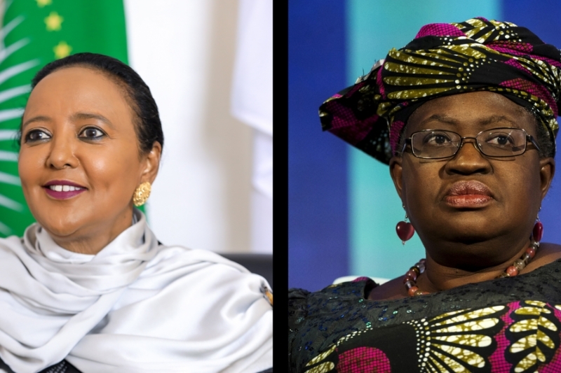 Amina Mohamed (left) and Ngozi Okonjo-Iweala (right), candidates for the general management of the WTO.