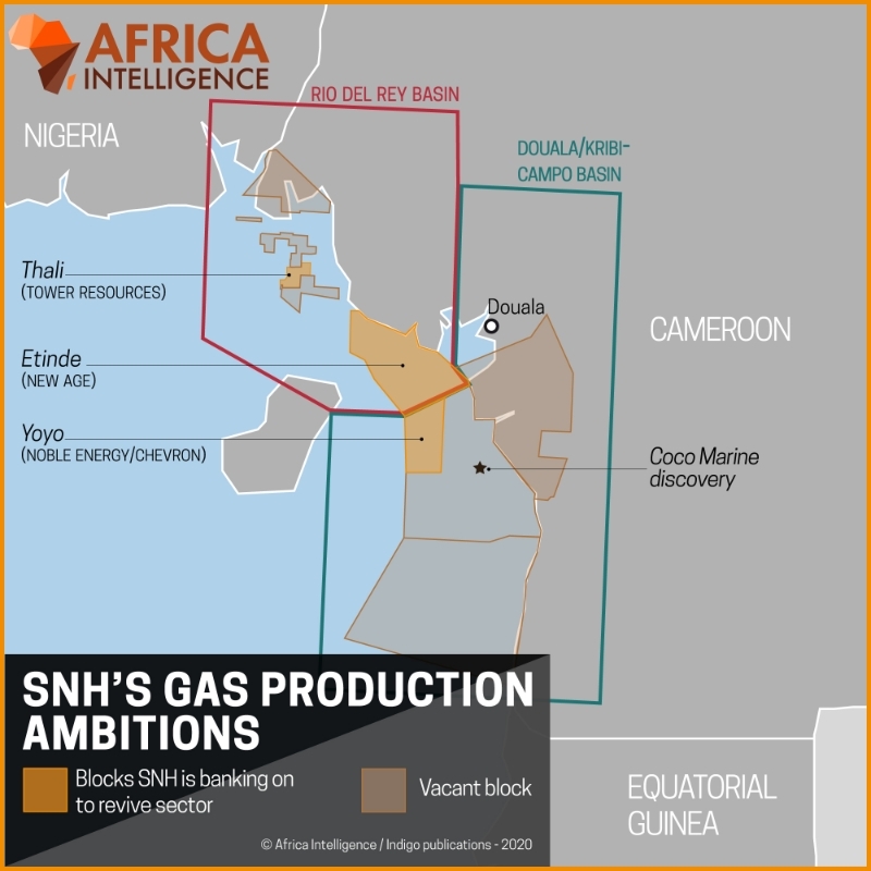 SNH's gaz production ambitions.