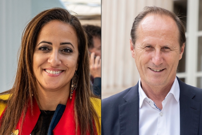 Amélia Lakrafi, MP for the 10th constituency of French nationals living overseas and Bruno Fuchs, the MP for Haut-Rhin.