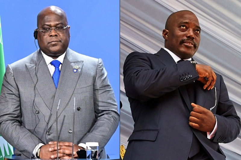 Current President Félix Tshisekedi and his predecessor Joseph Kabila.