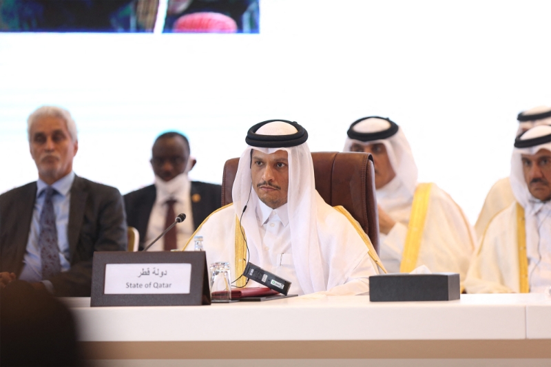Qatar's Foreign Minister Mohammed bin Abdulrahman al-Thani on 8 August 2022 in Doha.