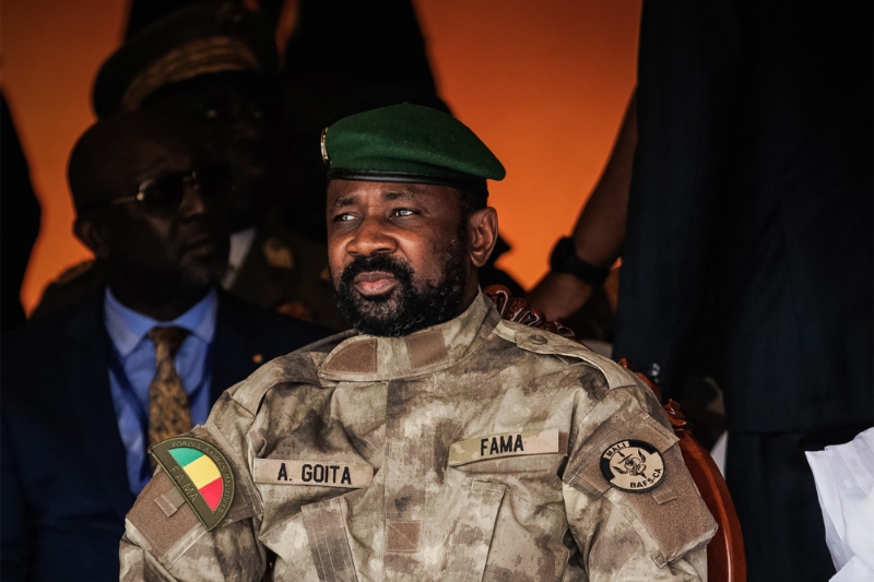 Mali's interim leader and head of Junta, Colonel Assimi Goïta, in Bamako, Mali, on 22 September 2022.