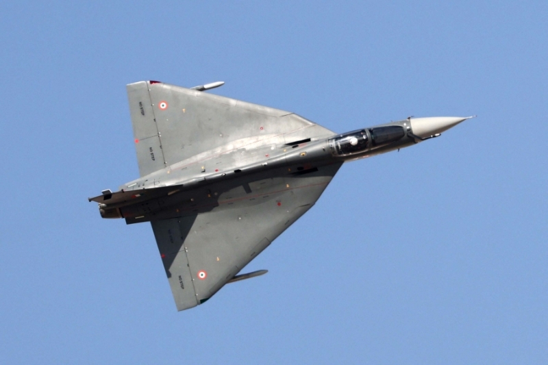 Indian HAL Tejas fighter aircraft.