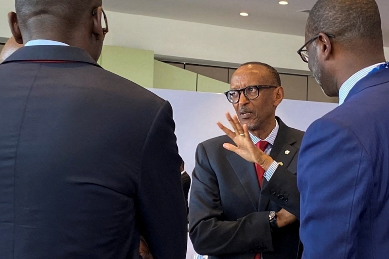 Rwandan President Paul Kagame in Kigali, 23 June 2022.