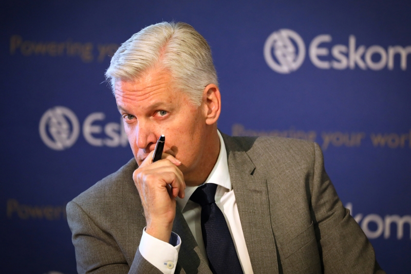 Andre de Ruyter, former Group Chief Executive of state-owned power utility Eskom during a media briefing in Johannesburg, South Africa, January 31, 2020.