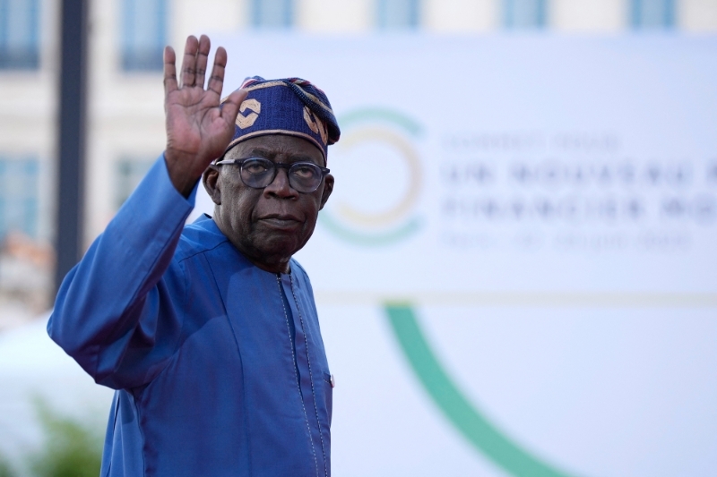 Nigeria's President Bola Tinubu arrives for the closing session of the New Global Financial Pact Summit, on June 23, 2023 in Paris.