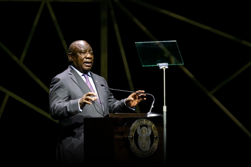 South African president Cyril Ramaphosa in Cape Town on 7 February 2023.