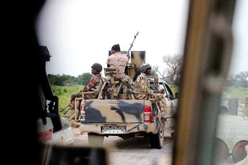 A Nigerian army convoy in August 2016.