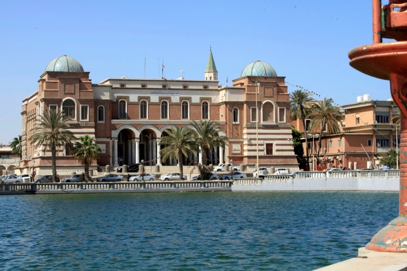 A view of the Central Bank of Libya in central Tripoli.
