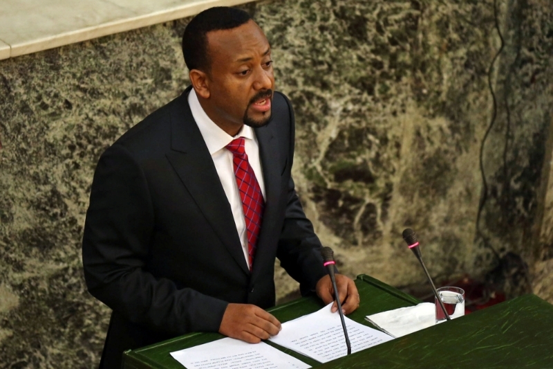 Ethiopian prime minister Abiy Ahmed Ali, during his inauguration speech on April 2nd.