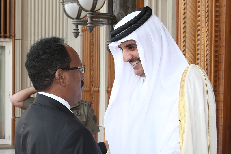 Somalian president Mohamed Farmajo seeks help from his ally, emir of Qatar Hamad al-Thani.