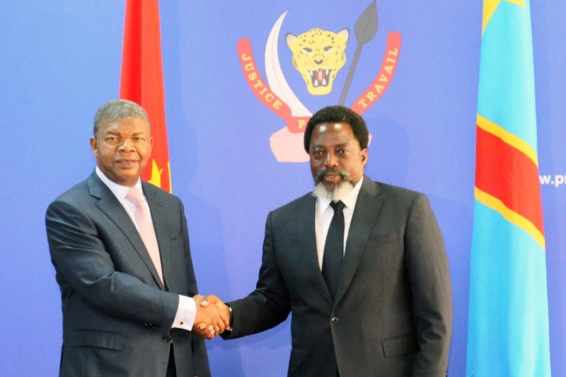 Joao Lourenco (left) is expected to convince Joseph Kabila to respect the electoral schedule.