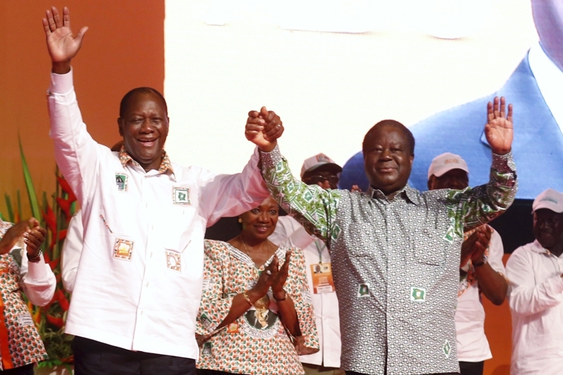 The pact between Henri Konan Bedie (right) and Alassane Ouattara is now broken.