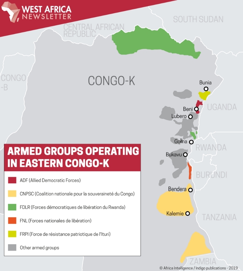 Armed groups operating in eastern Congo-K.