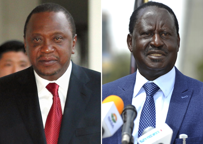 Uhuru Kenyatta and Raila Odinga.