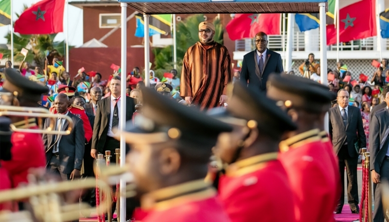 Moroccan King Mohammed VI with former Tanzanian president John Magufuli, in October 2016.
