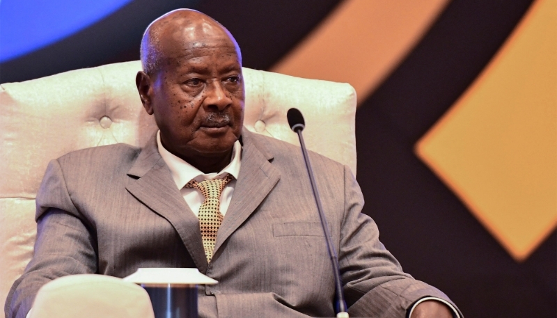 Uganda's President Yoweri Museveni in Kampala on 19 January 2024. 