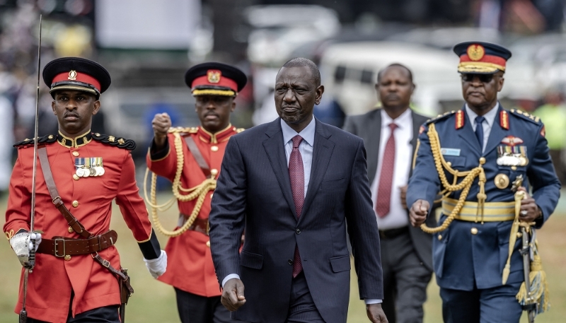 Kenyan President William Ruto in Nairobi during the celebrations for the 60th anniversary of Kenya's Independence Day, on 12 December 2023.