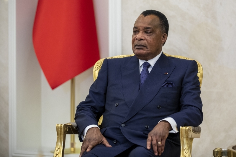 The President of the Republic of Congo, Denis Sassou-Nguesso, in Ankara, June 3, 2023.