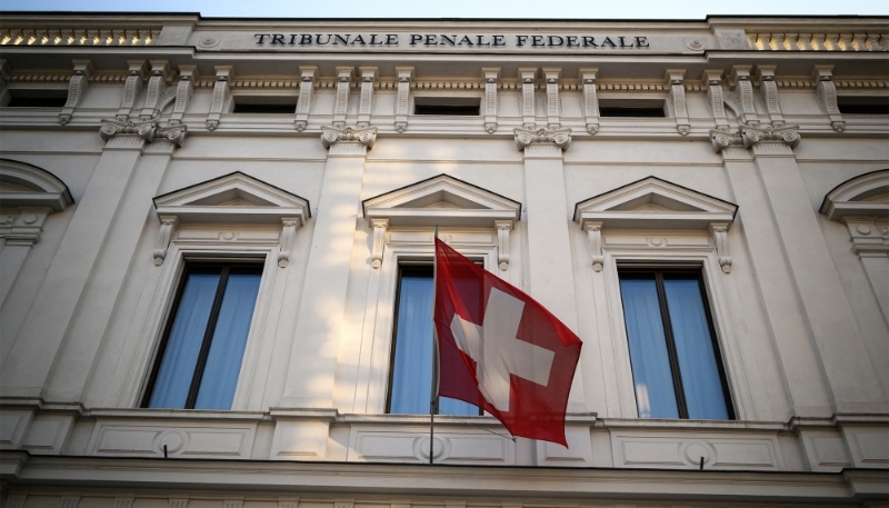 The Swiss Federal Criminal Court in Bellinzona, southern Switzerland, on 7 March 2022.