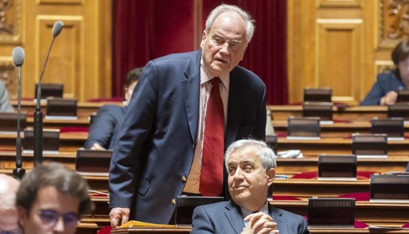 French senators Christian Cambon (top) and Roger Karoutchi.