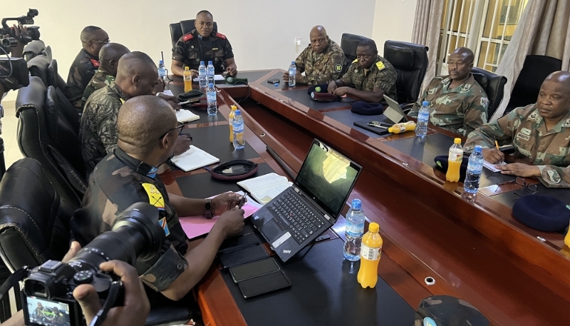 Joint meeting between the military of the DRC and the SADC in Goma, 16 January 2024.