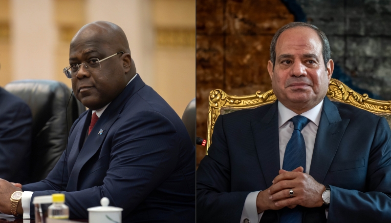 DRC president Félix Tshisekedi and his Egyptian counterpart Abdel Fattah al-Sisi.