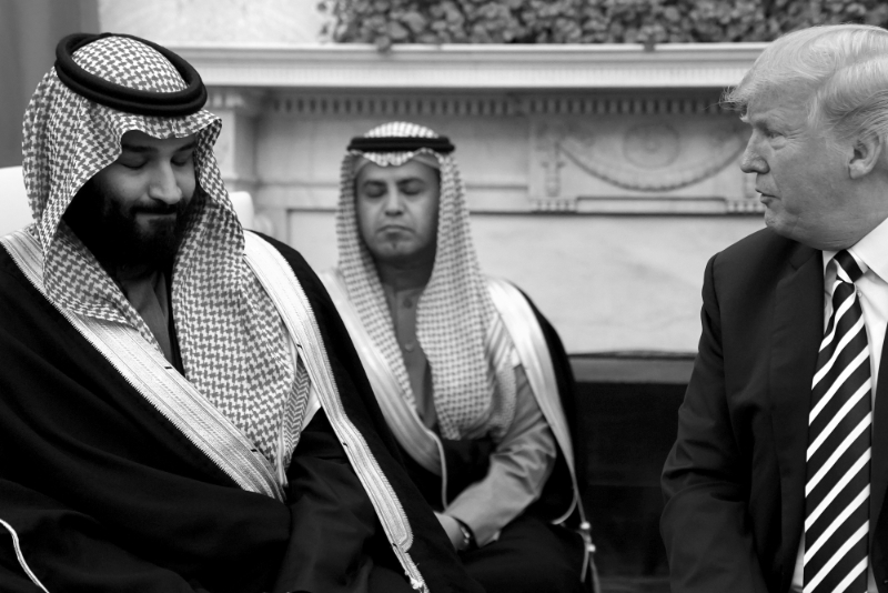 Mohamed Bin Salman with Donald Trump, March 20 in Washington.