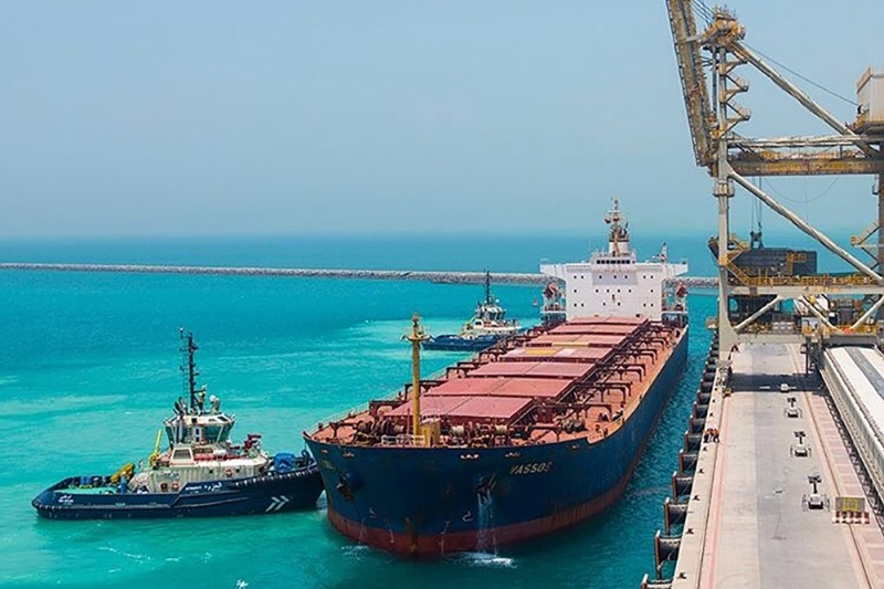 A delivery of bauxite from Guinea by Abu Dhabi Ports in June 2018.