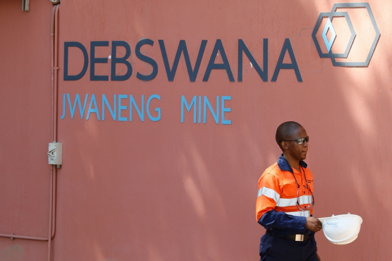 The Jwaneng diamond mine,operated by Debswana, a joint venture between De Beers and the Botswana government.