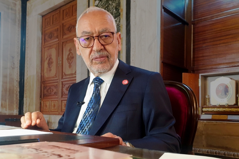 Rached Ghannouchi, speaker of the Assembly of People's Representatives (ARP) since 2019.