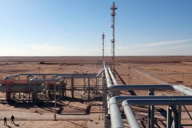 The gas installations of In Salah, Algeria.