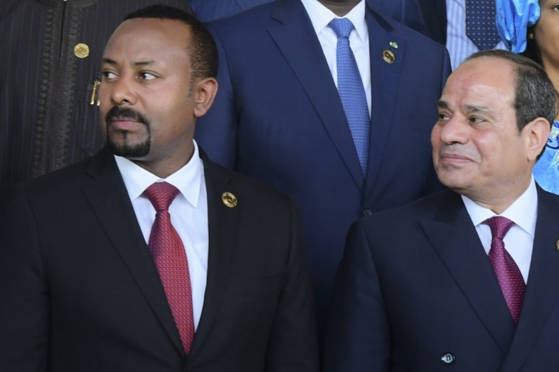Prime Minister of Ethiopia Abiy Ahmed with President of Egypt Abdel Fattah al-Sisi.