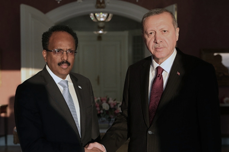 Somali president Mohamed Abdullahi Mohamed aka Farmajo (left) with his Turkish counterpart Recep Tayyip Erdogan.