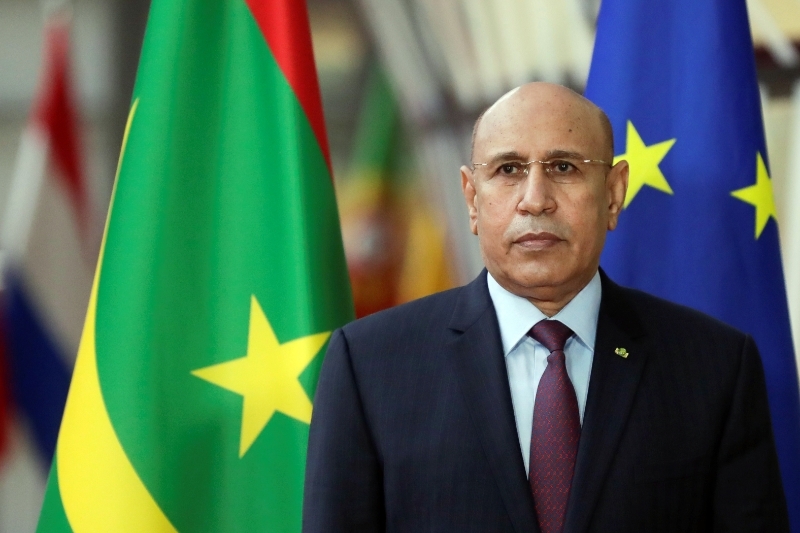 The president of Mauritania Mohamed Ould Ghazouani.