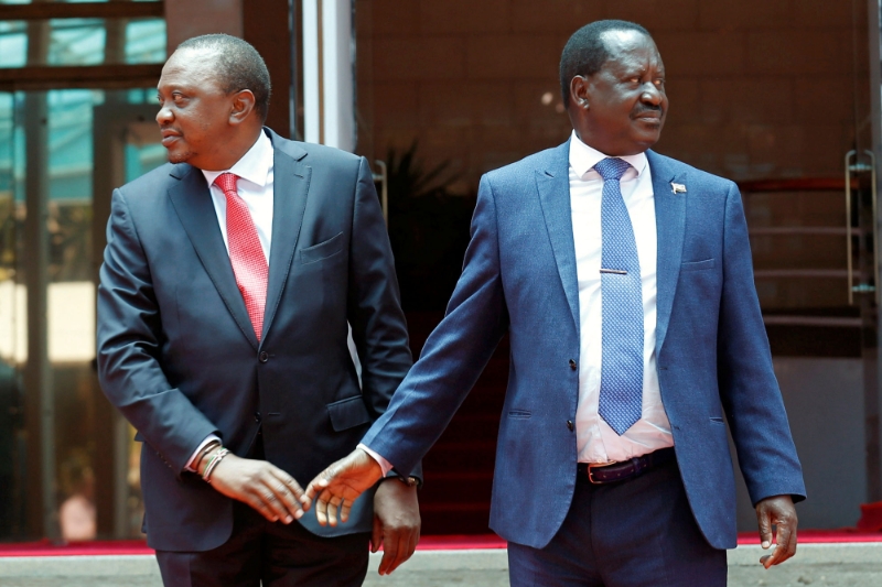 Kenya's President Uhuru Kenyatta and Raila Odinga.