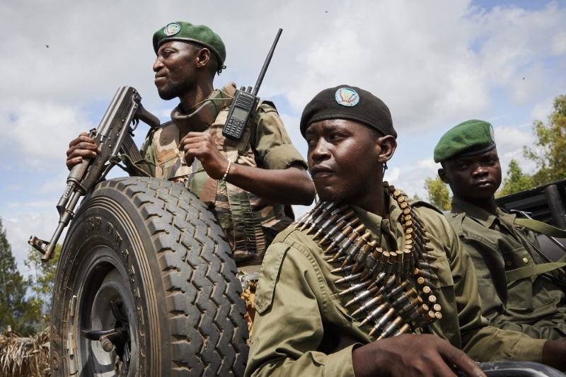 DRC's national army (FARDC) troops in Beni, North Kivu province, DRC, in May 2019.