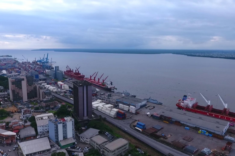 Port of Douala in Cameroon.